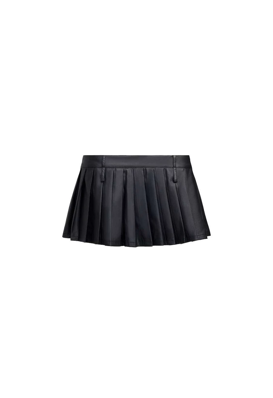 Lioness Women's High-Waisted Rider Mini Skirt - Stretchy Denim A-Line Style