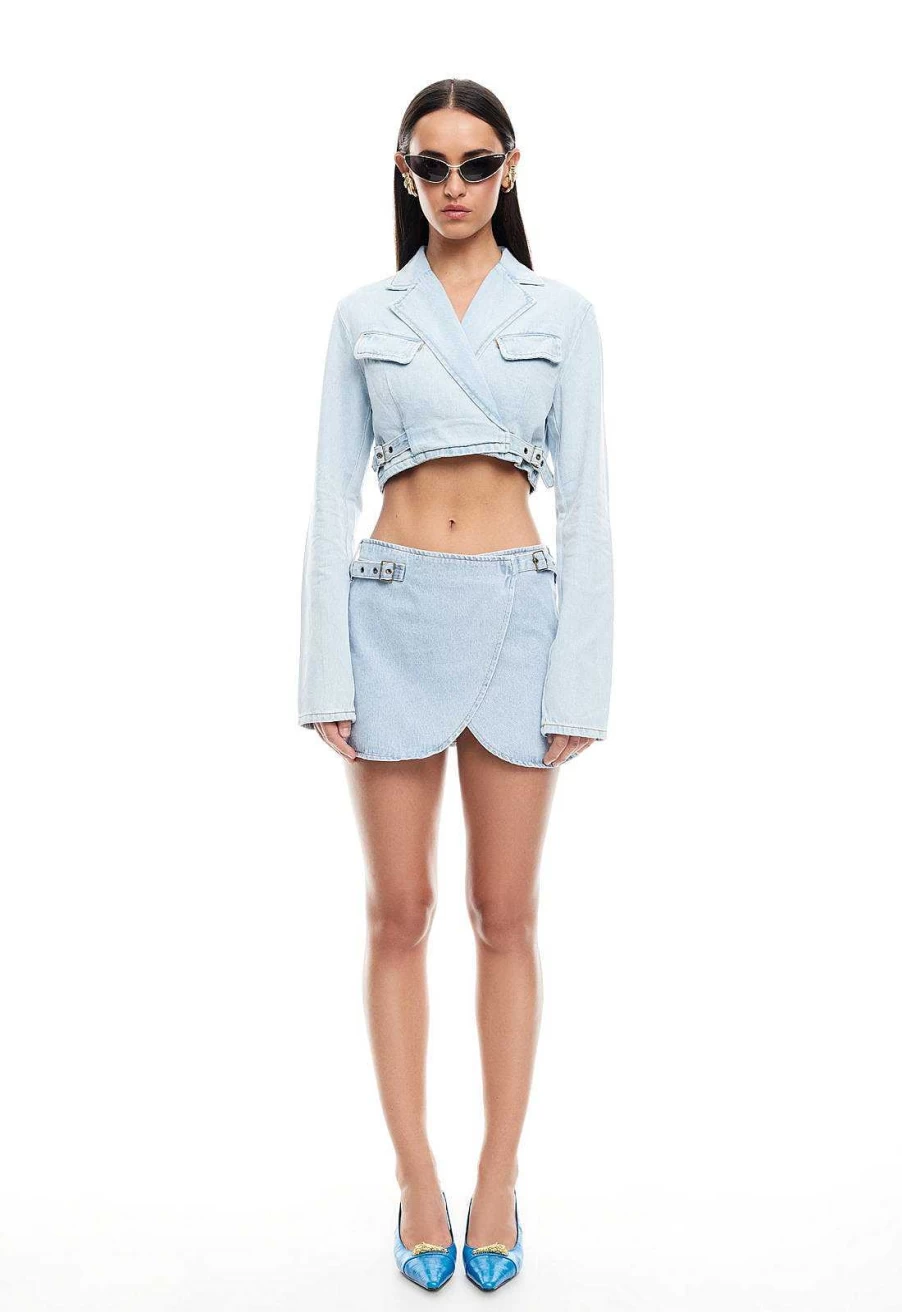 Lioness Women's Anja Mini Skirt | Stretch Casual Short Denim Skirt for Everyday Outfits