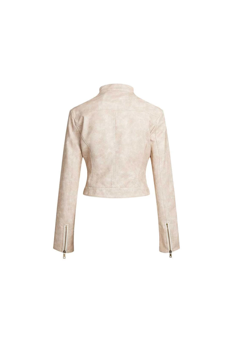 Lioness Women's Bella Moto Biker Jacket | Faux Leather Motorcycle Style Outerwear