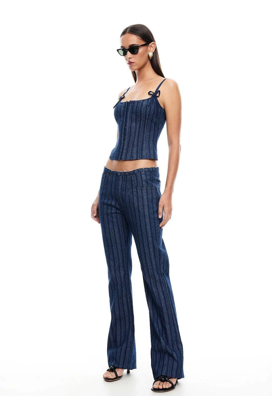 Lioness Women's Stylish Denim Corset Top - Fashionable Waist Cincher