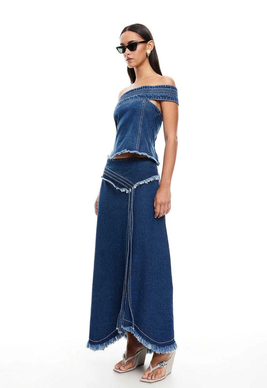 Lioness Women's Denim Skirt | High-Waisted Casual Jean Skirt for Everyday Outfits