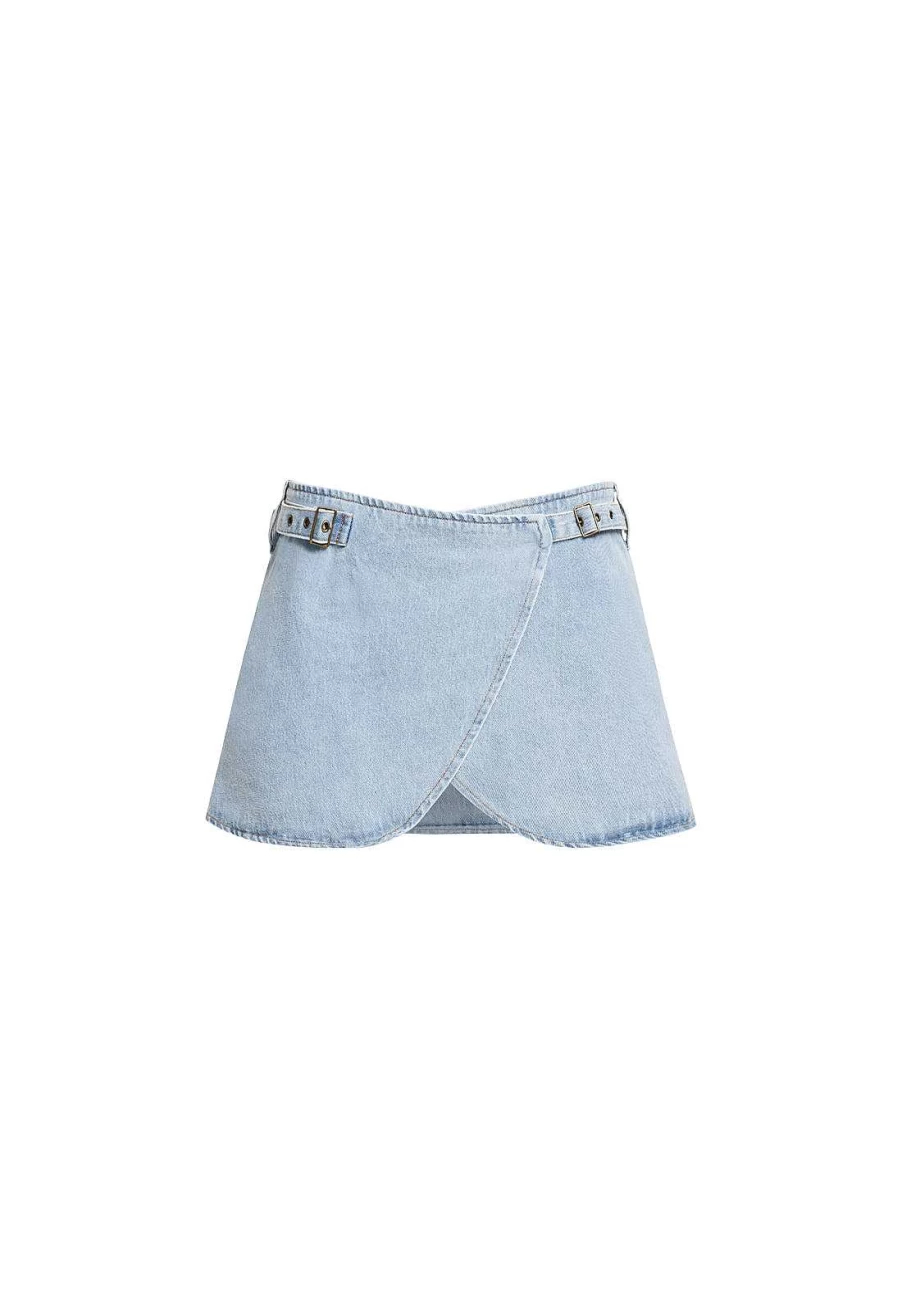 Lioness Women's Anja Mini Skirt | Stretch Casual Short Denim Skirt for Everyday Outfits