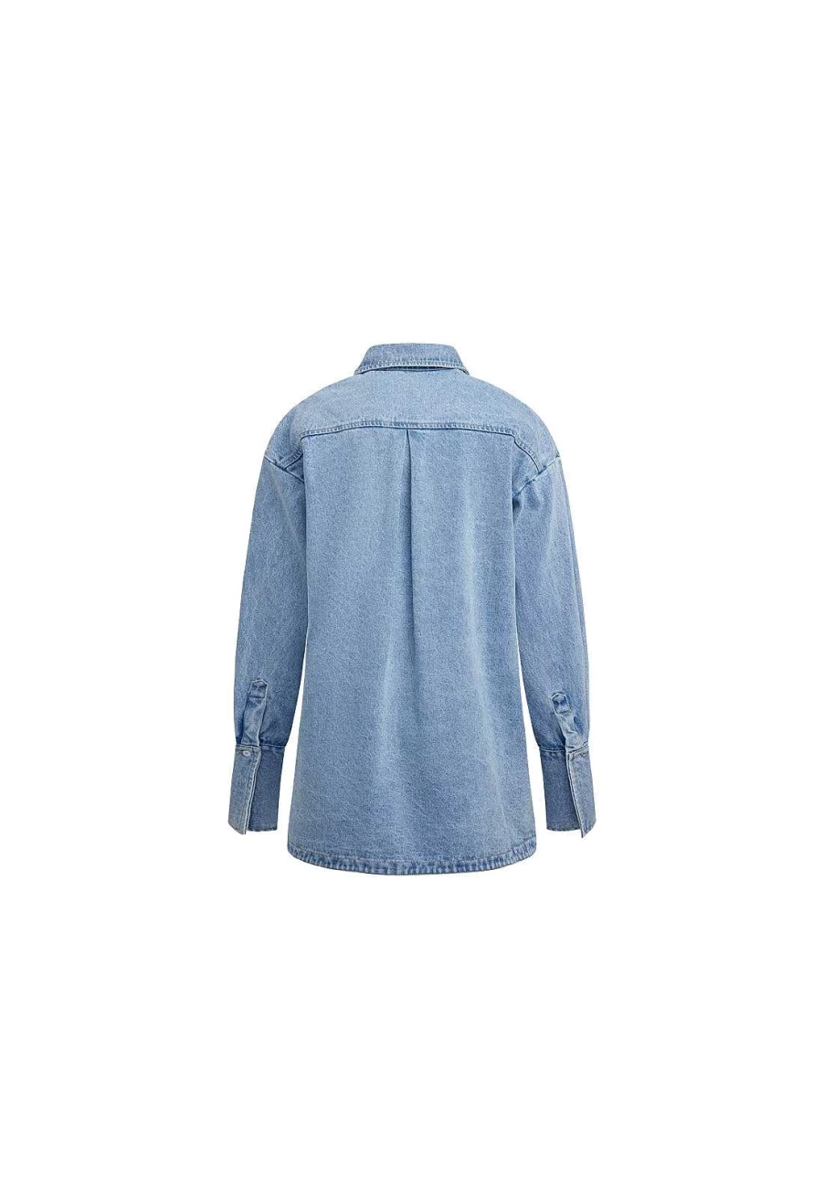 Lioness Women's Casual Denim Shirt - Stylish Comfort Fit for Everyday Wear