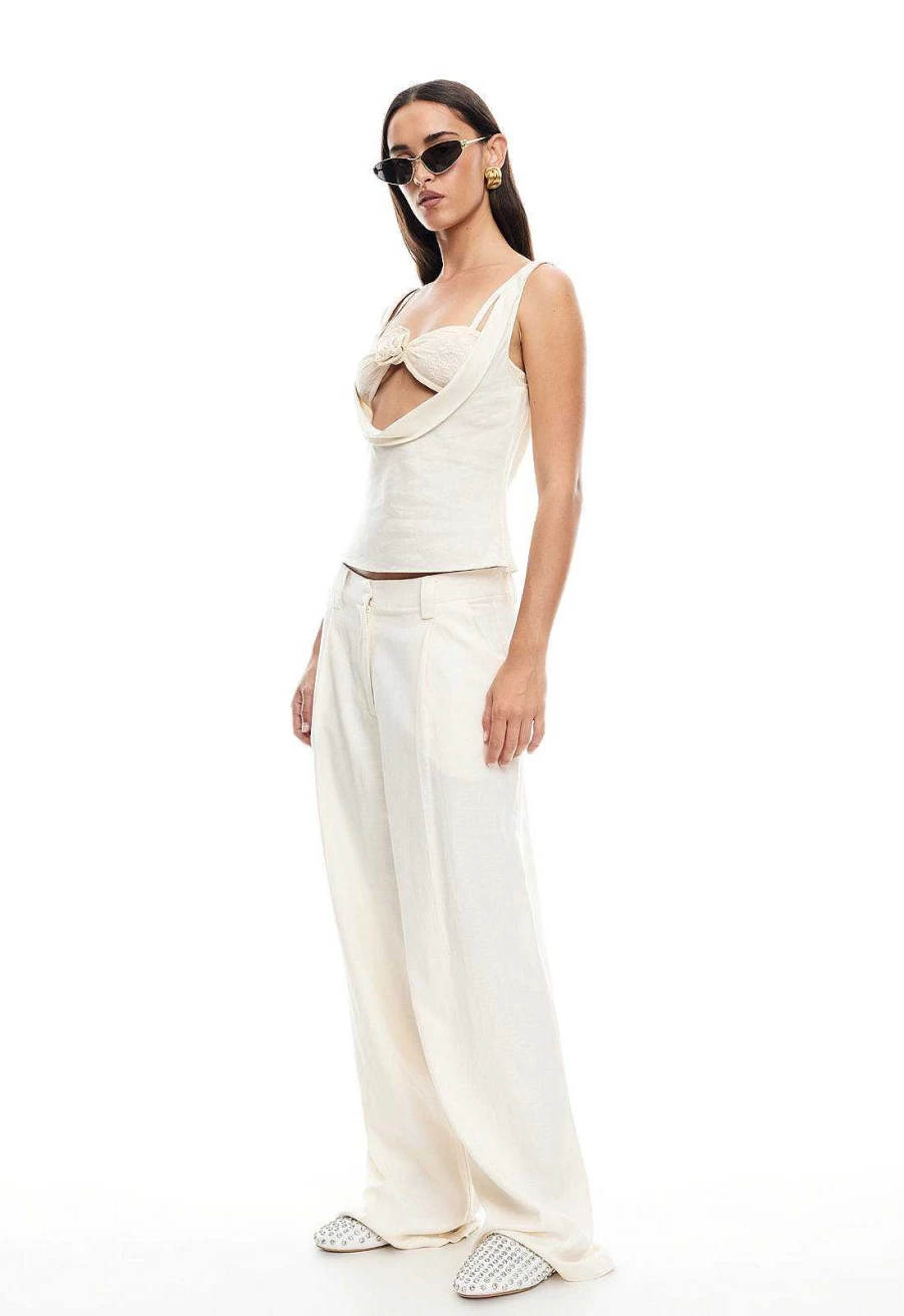 Lioness Women's La Quinta High-Rise Ankle Pants | Stretch Workwear Trousers