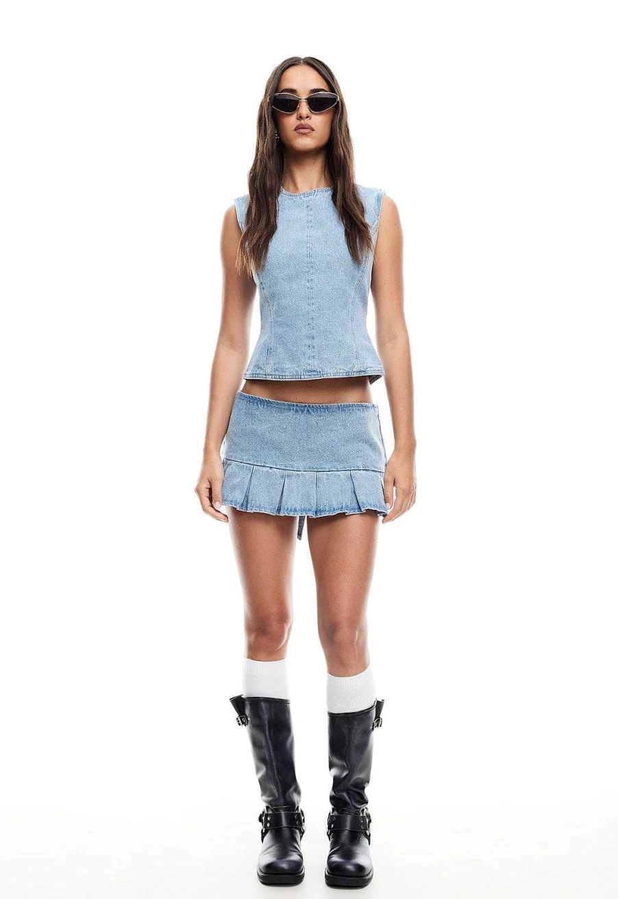 Lioness Women's High Waist Stretchy Miracle Mini Skirt | Denim Fashion 2024