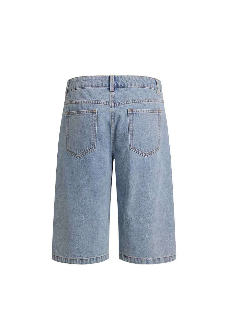 Lioness Women's Denim Jorts High Waisted Jean Shorts for Everyday Casual Wear