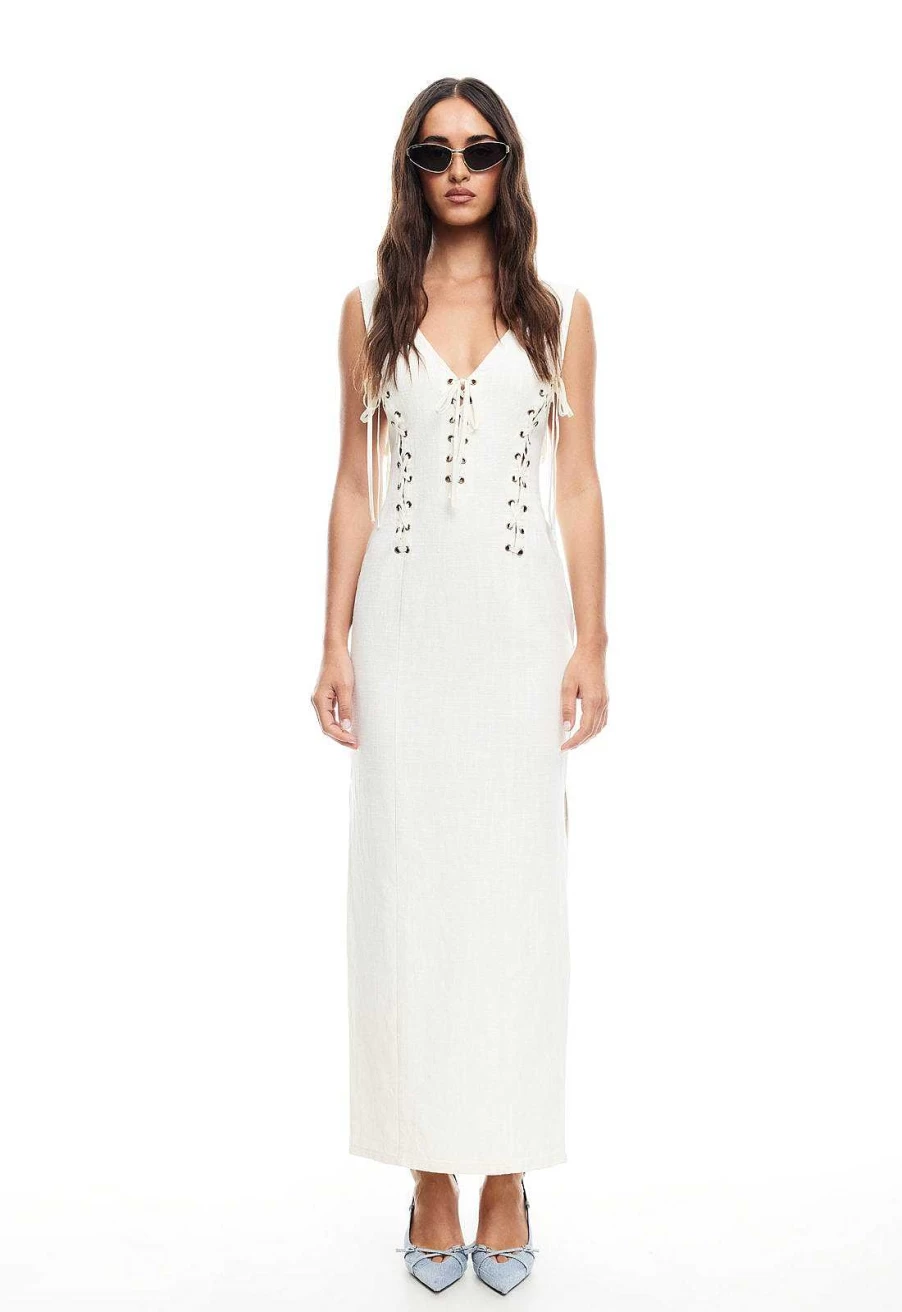 Lioness Women's Dreamscape Maxi Dress - Flowy Summer Bohemian Long Evening Gown