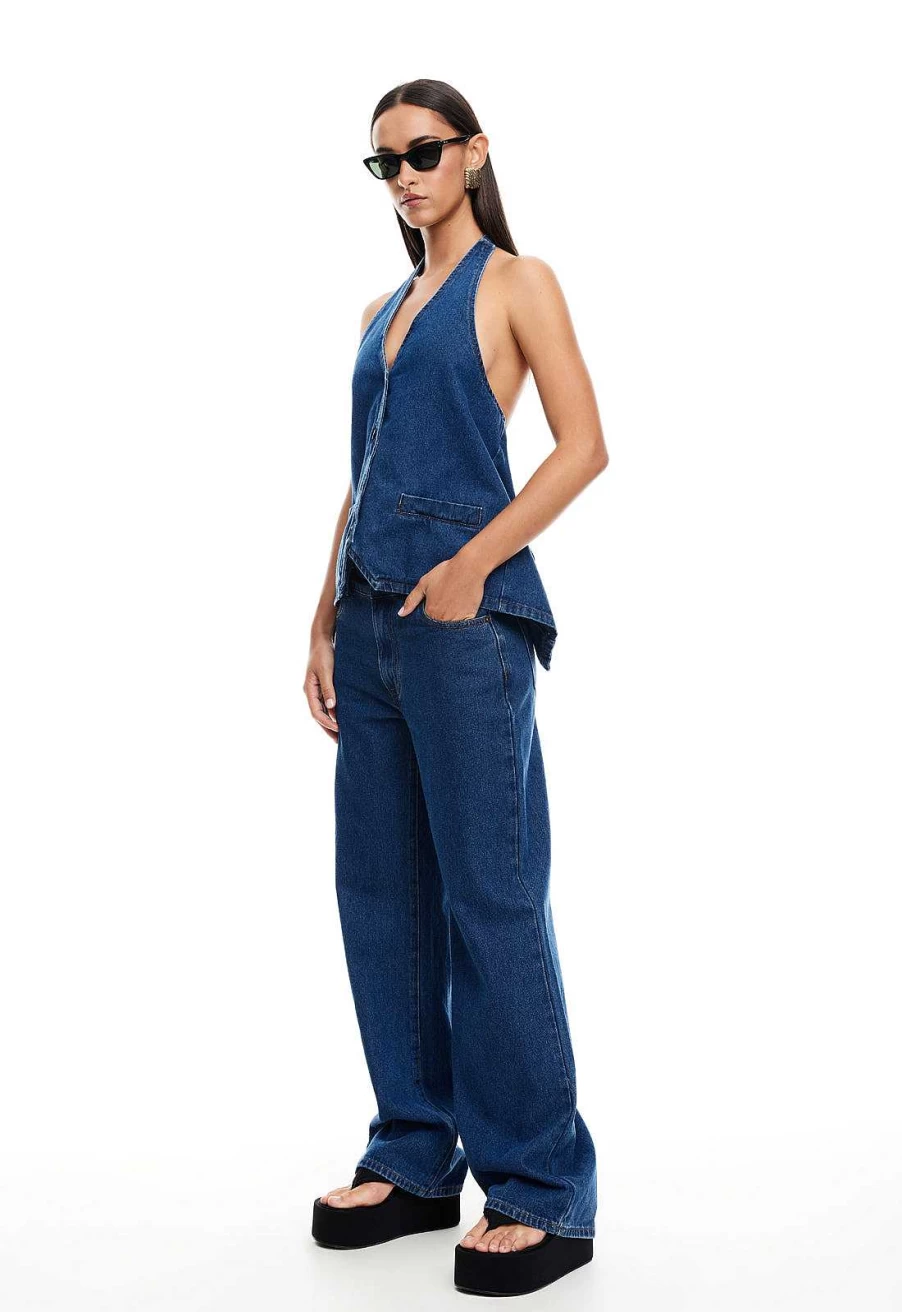 Lioness Women's Top Model High-Waist Slim Fit Stretch Denim Jeans for Women