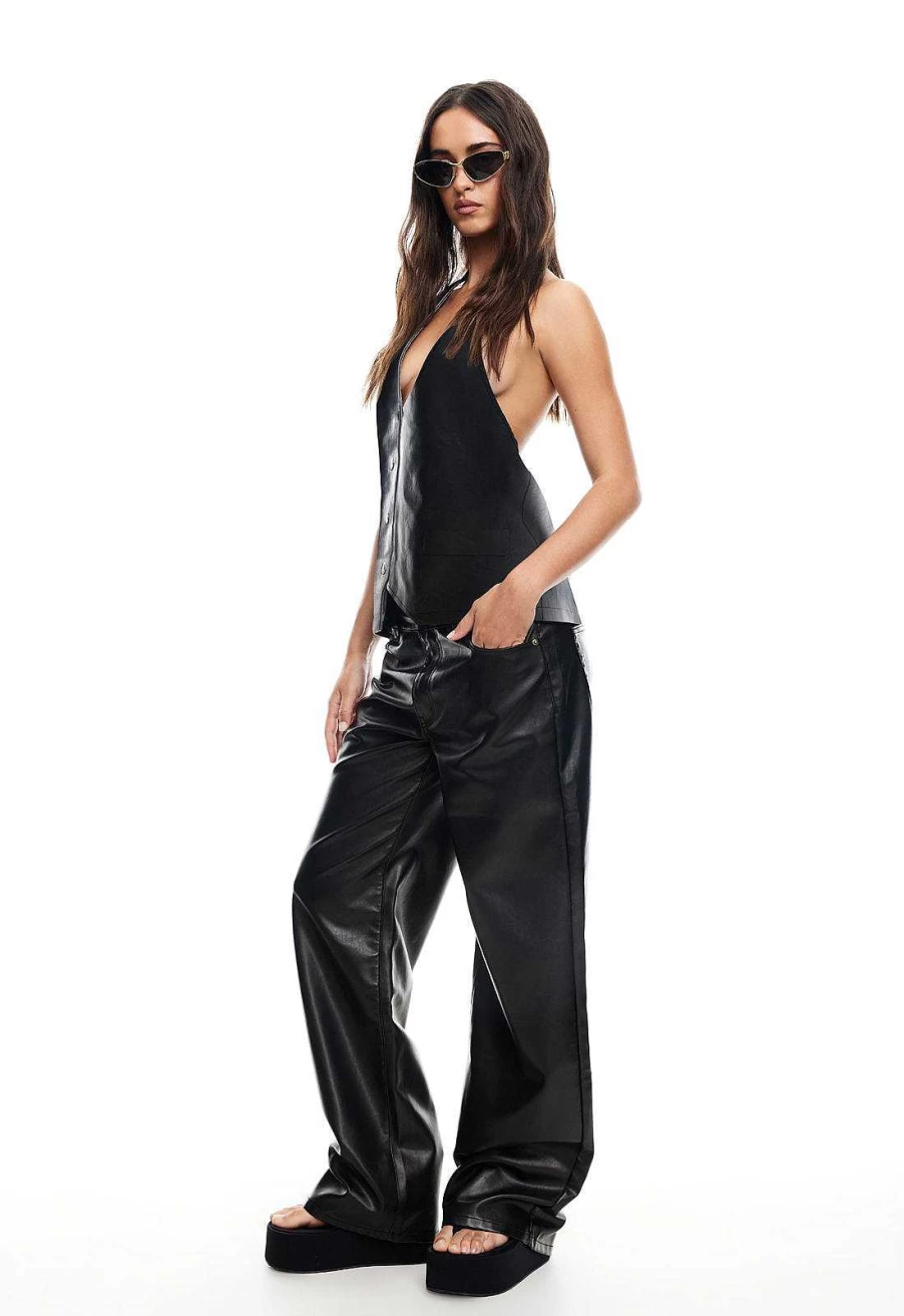 Lioness Women's High-Waisted Slim Fit Stretch Denim Jeans | Top Model Style