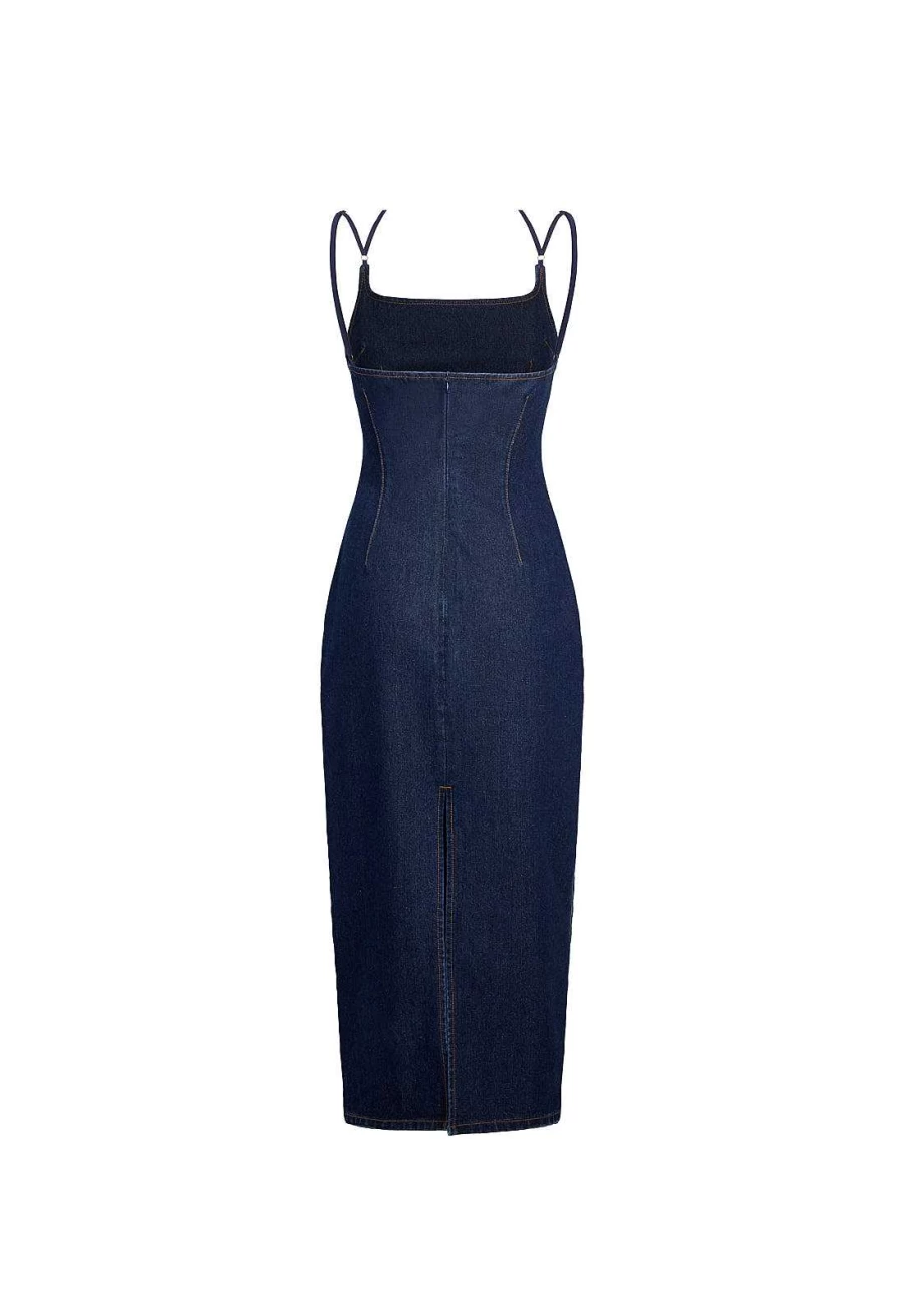 Lioness Women's Midi Dress - Elegant Knee-Length Casual and Formal Wear