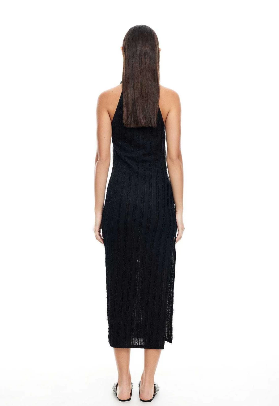 Lioness Women's Double Strap Midi Dress - Summer Casual Knee-Length Strap Detail Dress