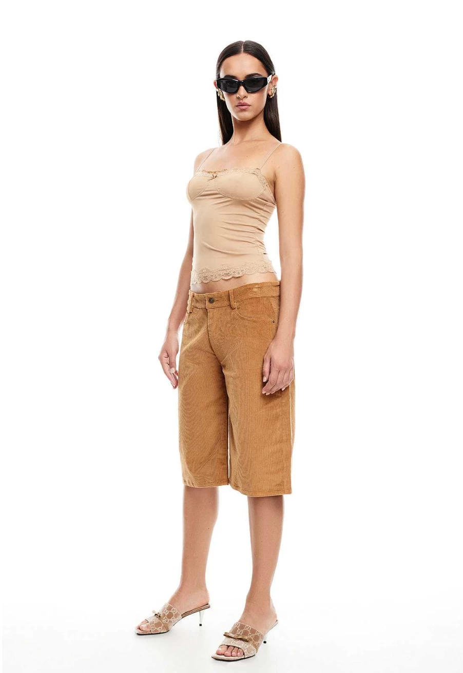 Lioness Women's High-Waisted Vintage Denim Jorts | Stretch Comfort Distressed Shorts