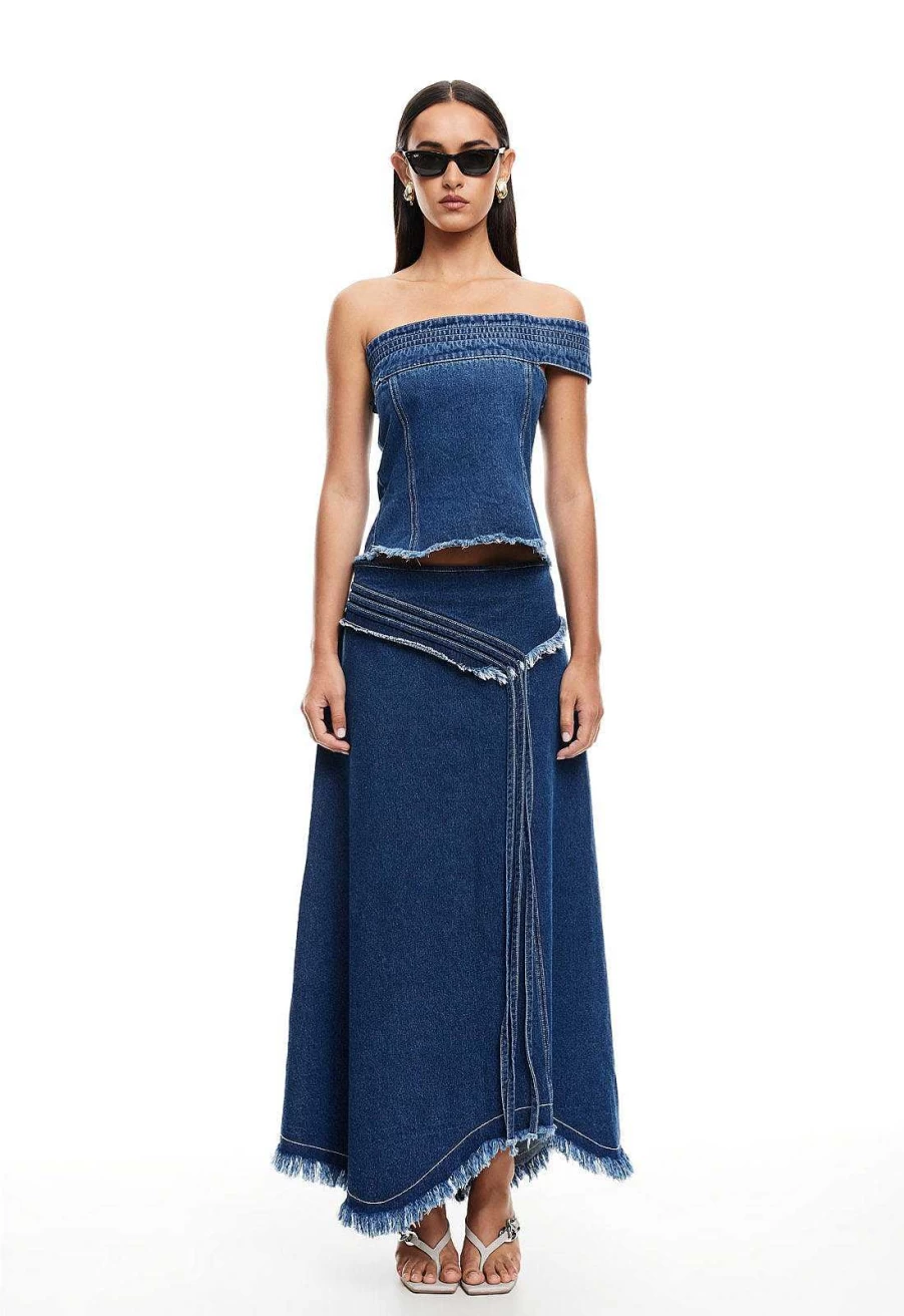 Lioness Women's Denim Skirt | High-Waisted Casual Jean Skirt for Everyday Outfits