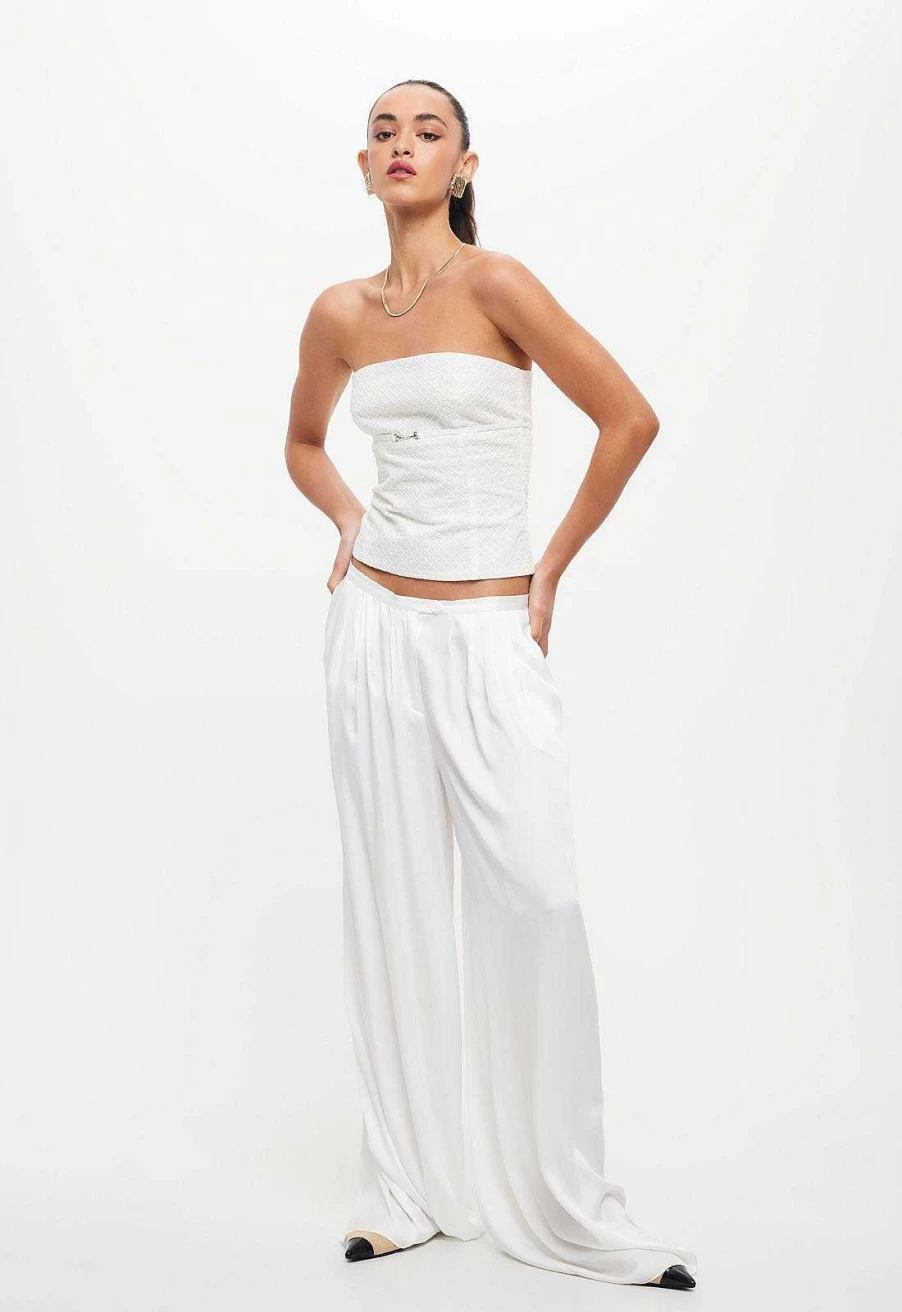 Lioness Women's Allure Strapless Crop Top - Sexy Fashionable Sleeveless Shirt
