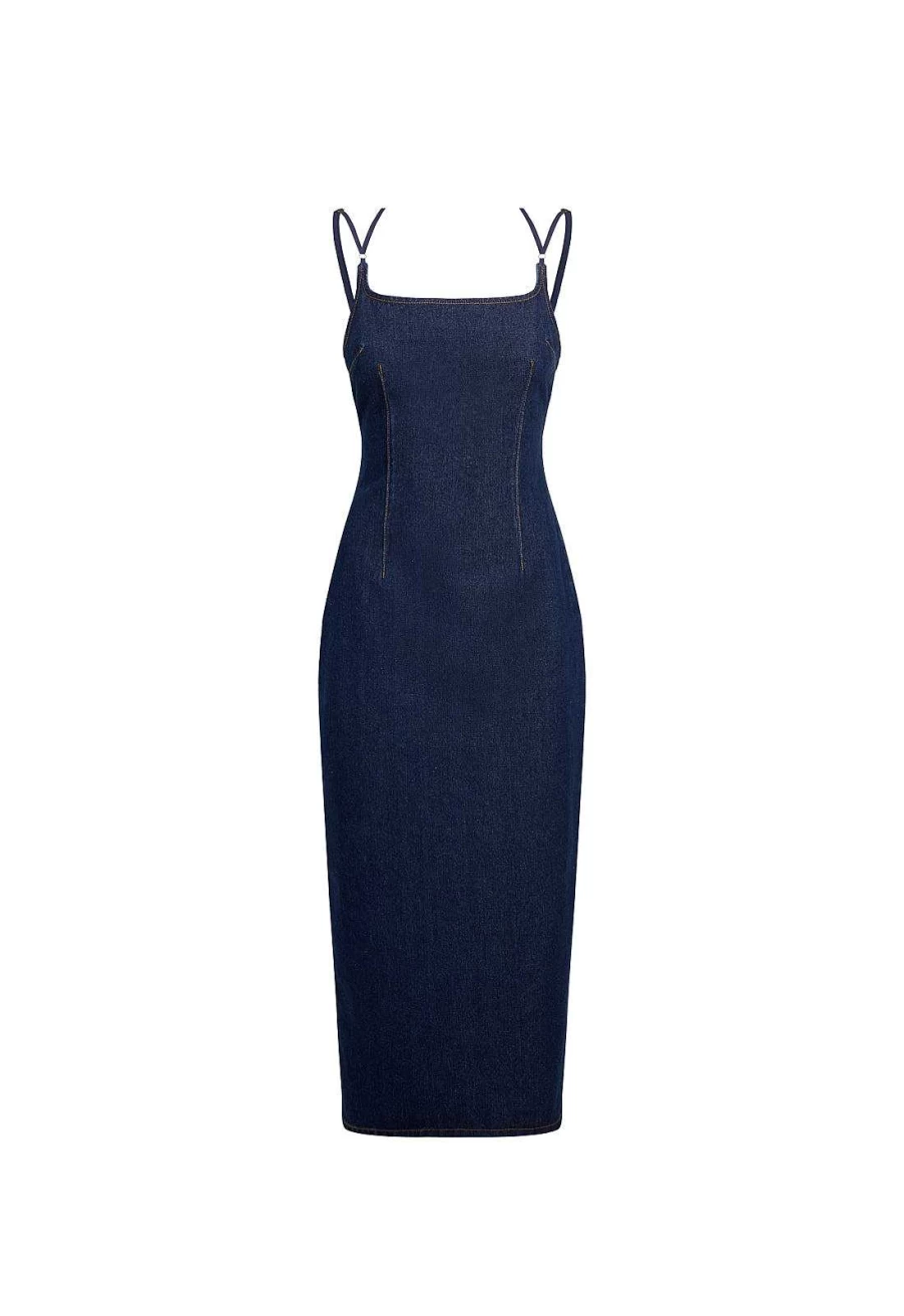 Lioness Women's Midi Dress - Elegant Knee-Length Casual and Formal Wear