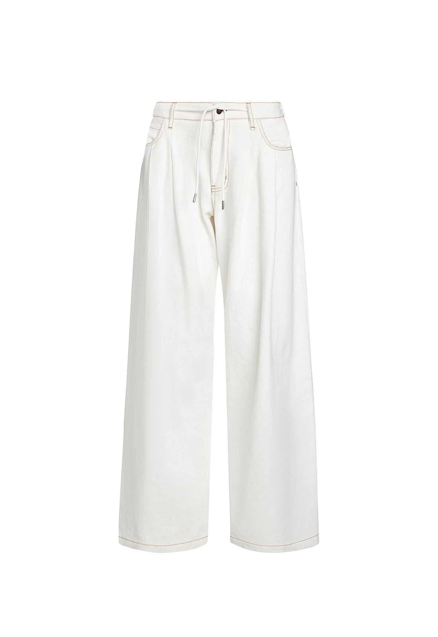 Lioness Women's Slouchy Tie-Up Denim Jeans for Stylish Casual Wear