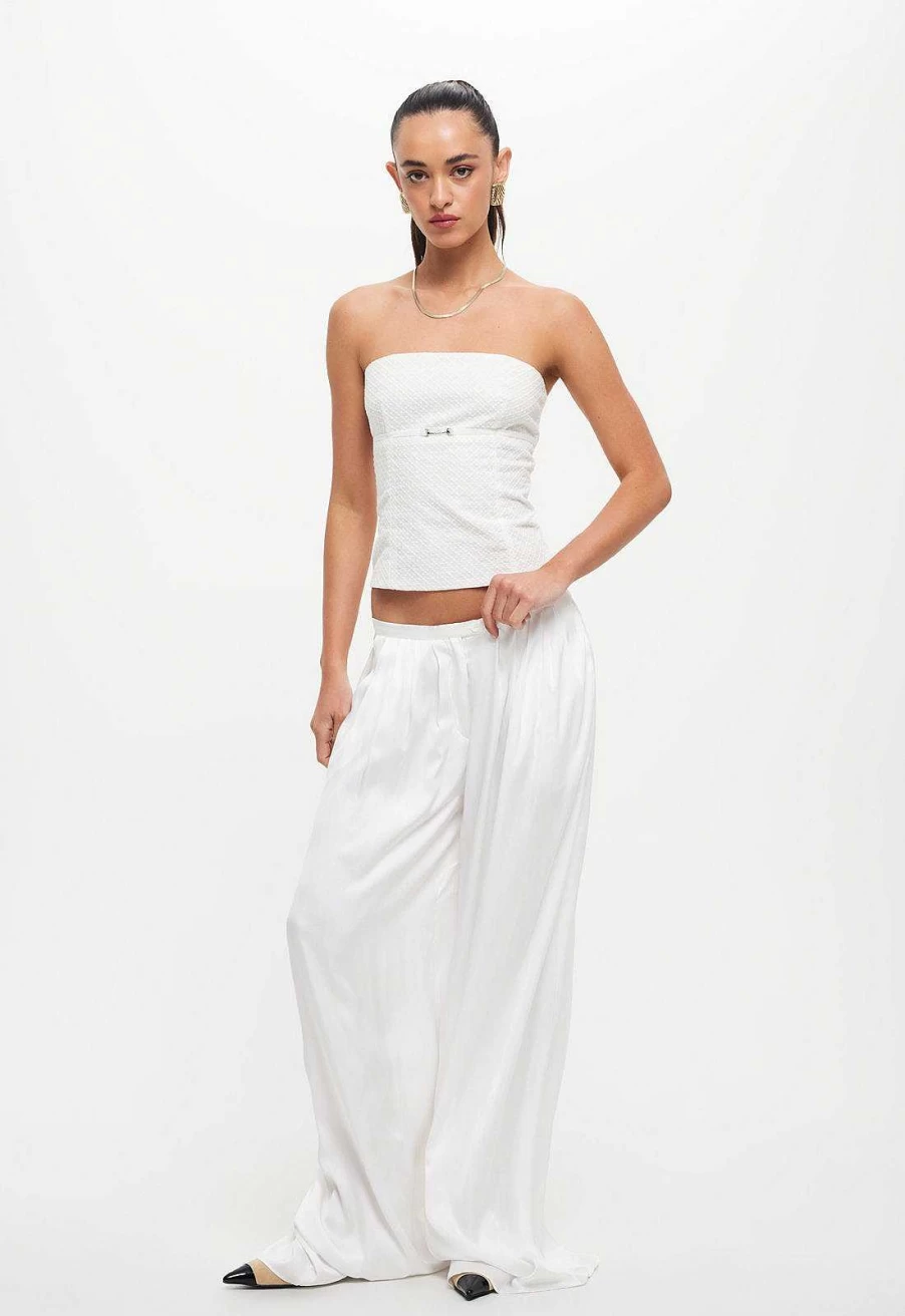 Lioness Women's Allure Strapless Crop Top - Sexy Fashionable Sleeveless Shirt