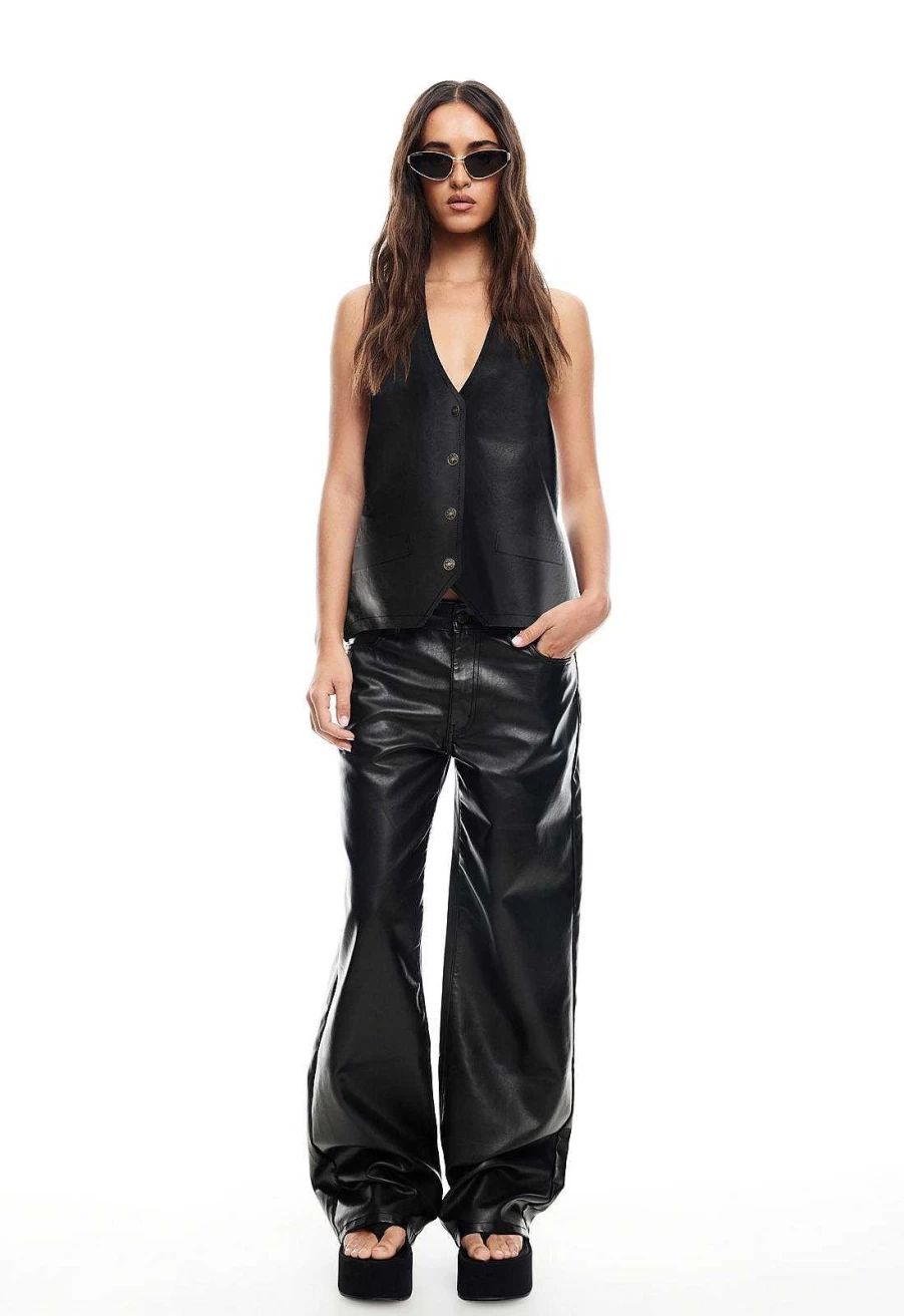 Lioness Women's High-Waisted Slim Fit Jeans - Premium Denim Pants for Everyday Wear