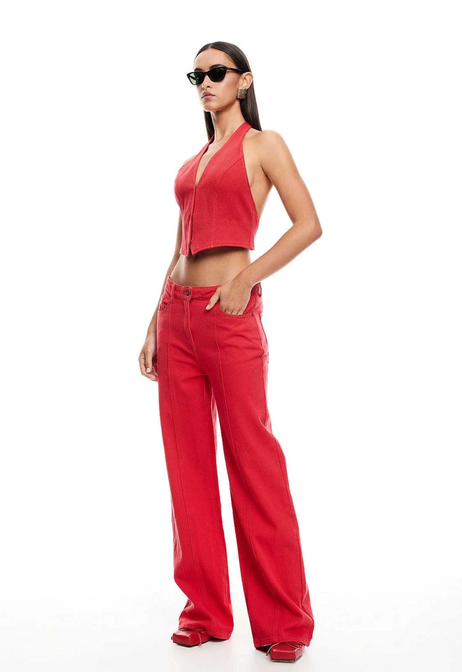 Lioness Women's Dawson High-Rise Straight Leg Jeans