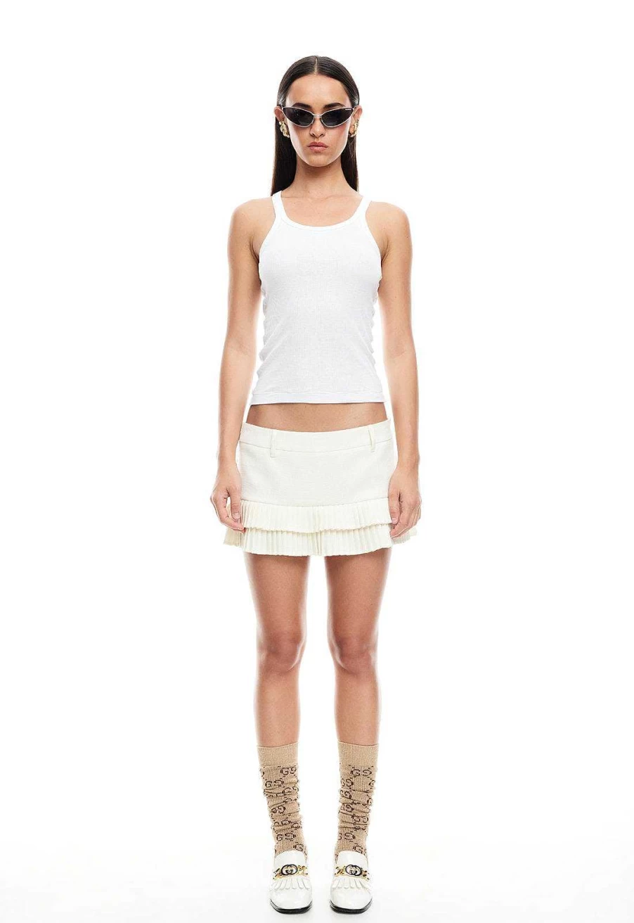 Lioness Women's Double Ruffle High-Waist Mini Skort | Athletic Tennis Skirt Shorts