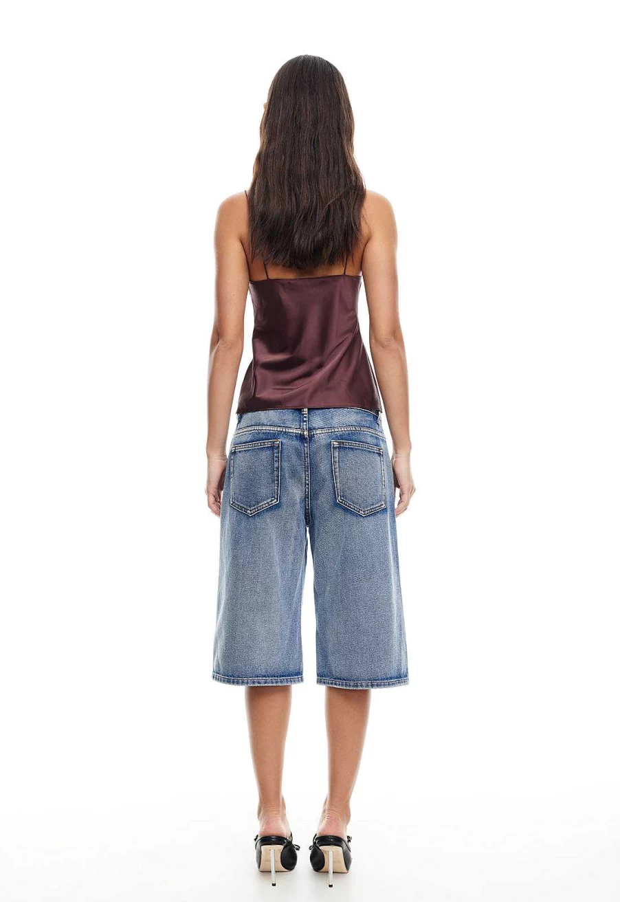 Lioness Women's High-Waisted Denim Jorts Shorts - Casual Jean Shorts