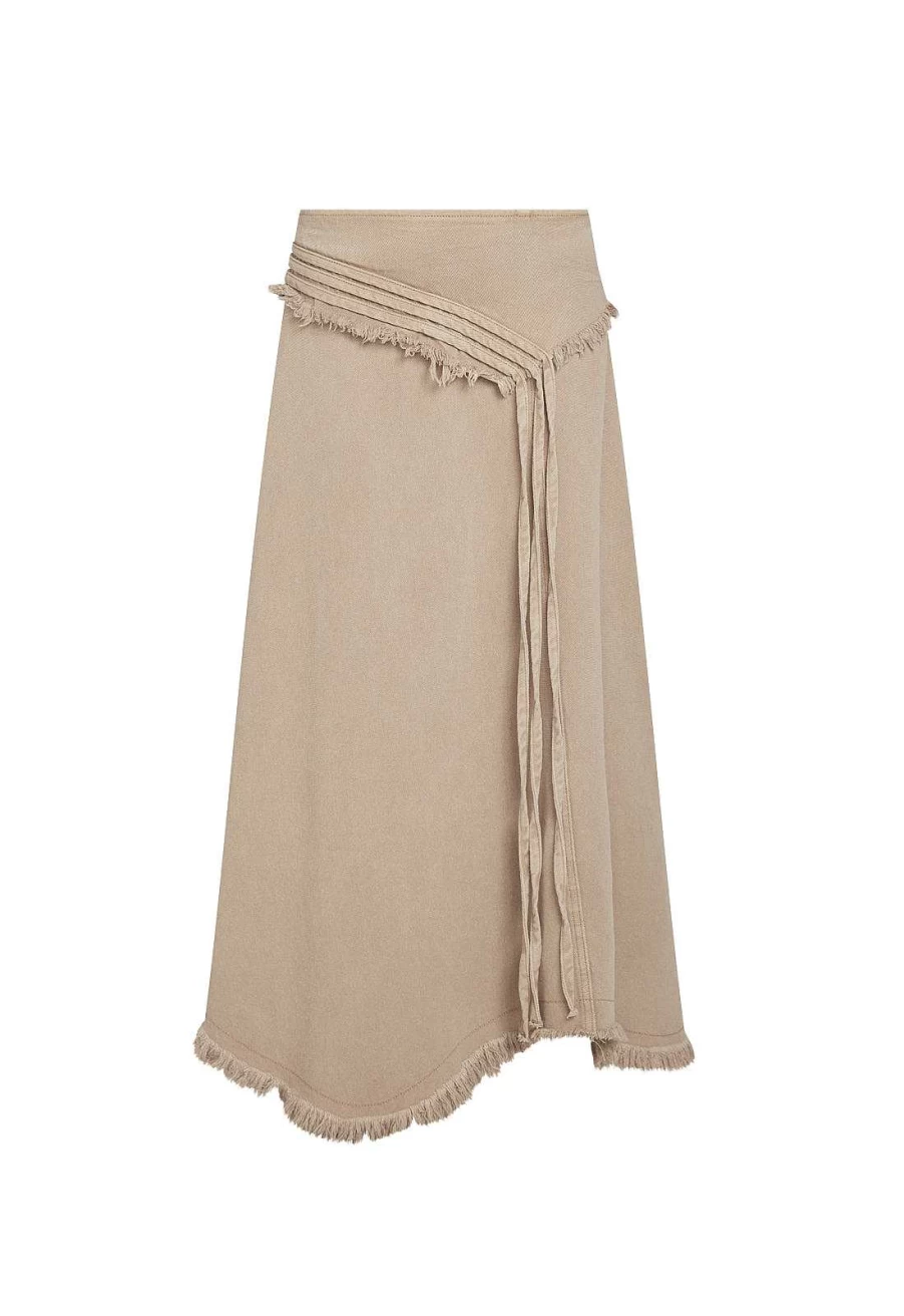 Lioness Women's Denim Skirt | Vintage High-Waisted Mid-Length Jean Skirt
