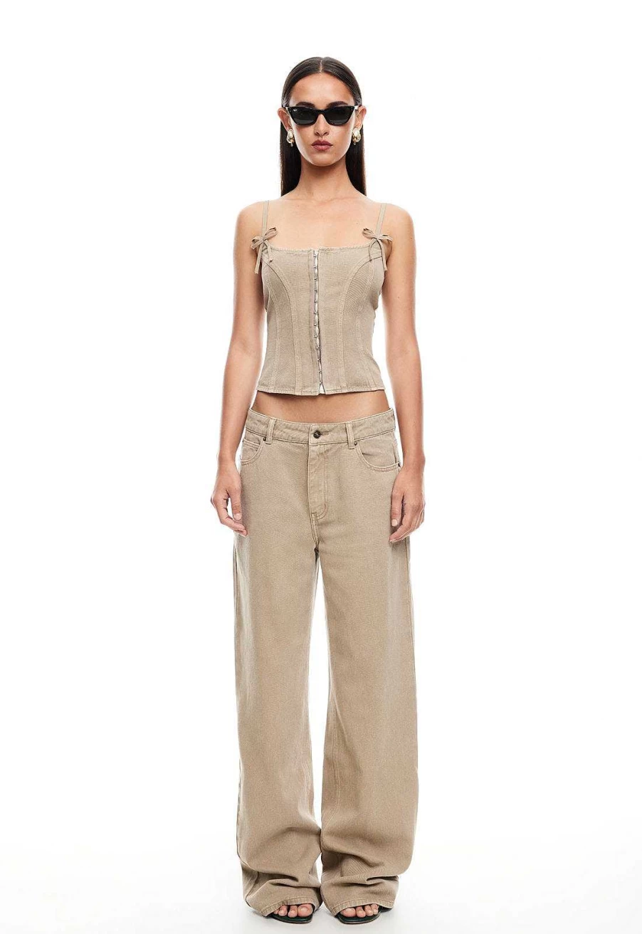 Lioness Women's Stylish Denim Corset Top for Fashionable Outfits