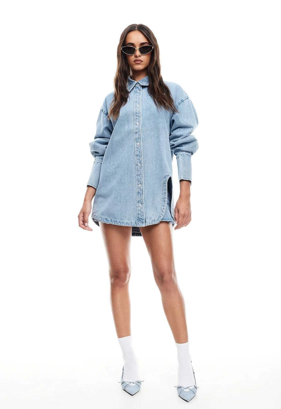 Lioness Women's Casual Denim Shirt - Stylish Comfort Fit for Everyday Wear